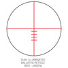 KONUS Fighter 4-16x50mm 1in Tube Dual Illuminated Ballistic Reticle Riflescope w/ Mounting Rings (7349)