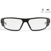 GATORZ EYEWEAR Magnum Black/Black Logo Sunglasses w/ MILSPEC ANSI Z87.1 Ballistic Anti-Fog Clear Lens (GZ-01-003)
