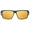 GATORZ EYEWEAR Rig Black Frame w/ Silver Logo and Rose Optimized Polarized/Gold Mirror Lens Sunglasses (GZ-14-050)