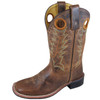 Open-box: SMOKY MOUNTAIN BOOTS Kids Jesse Western Boots, Color: Brown Waxed Distress, Size: 6, Width: R (3668Y-6R) - Damaged package