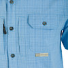 DRAKE Wingshooter Trey Marina Blue Cross Hatch Short Sleeve Shirt (DS2625-MBU)