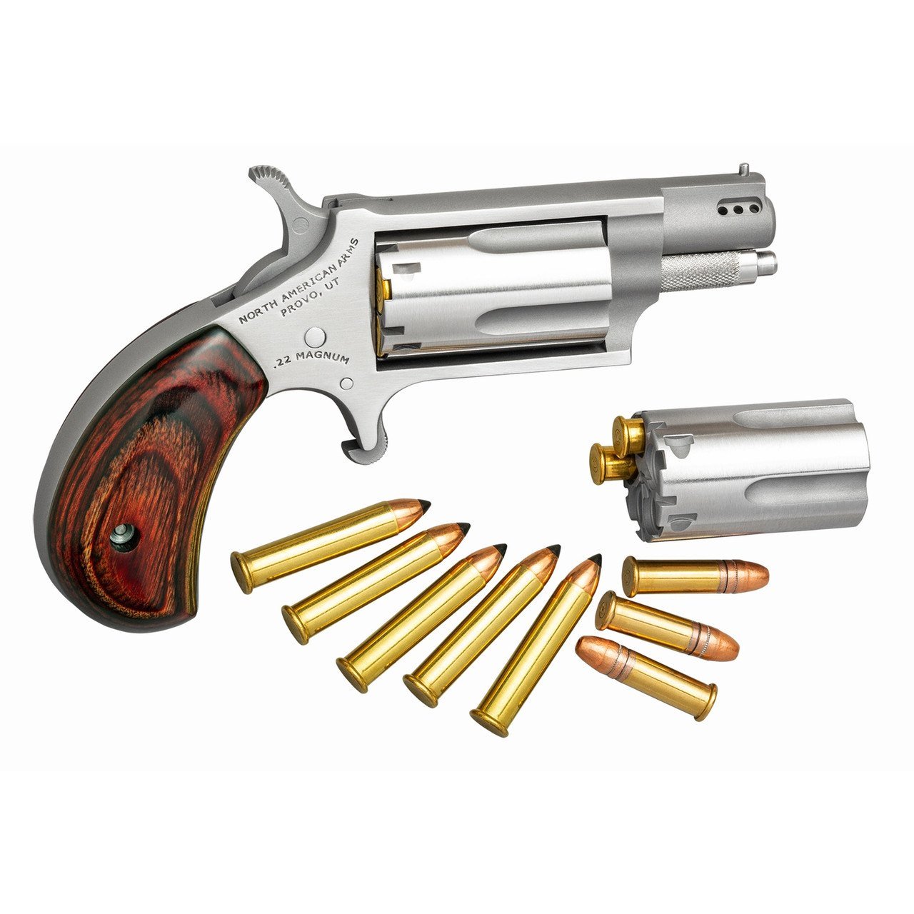 NAA 22LR/22WMR Ported 5rd SS Mini Revolver NAA-22MSC-P