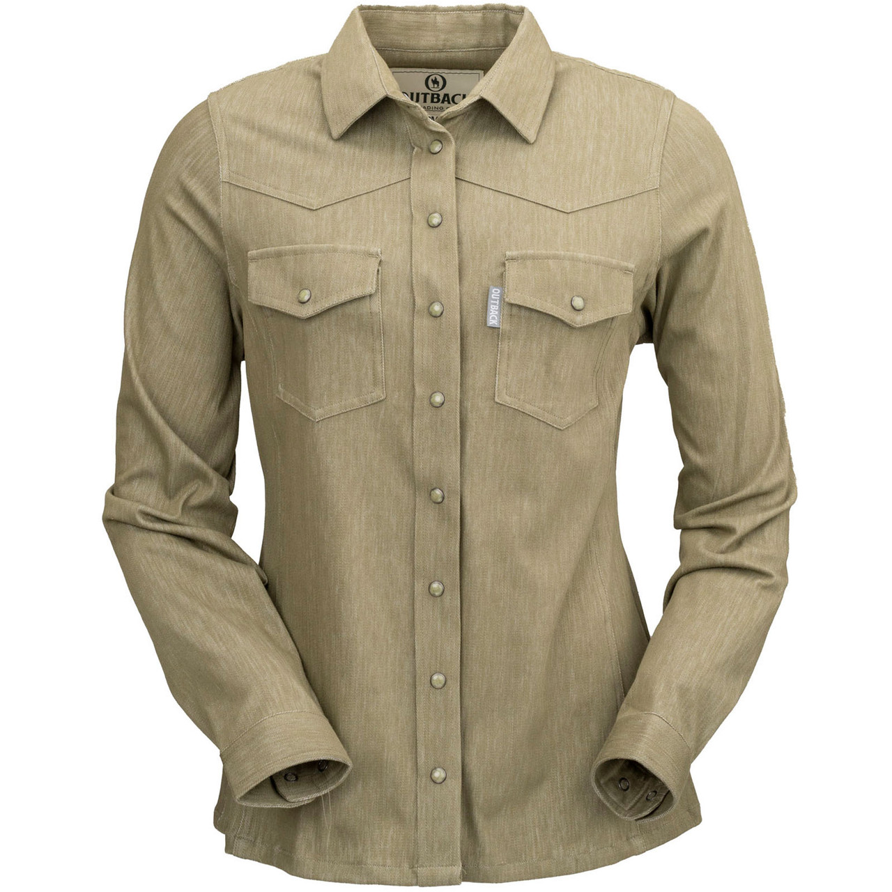 OUTBACK TRADING Women Kat Olive Green Shirt 42246-OLV