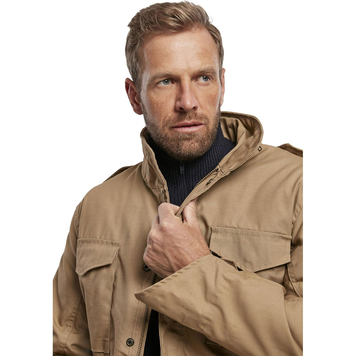 ジャケット・アウター COTTON NYLON M-65 HALF COAT/CAMEL argue BRANDIT INDIVIDUAL WEAR Mens M65 Classic Field Camel Jacket 3108-20070