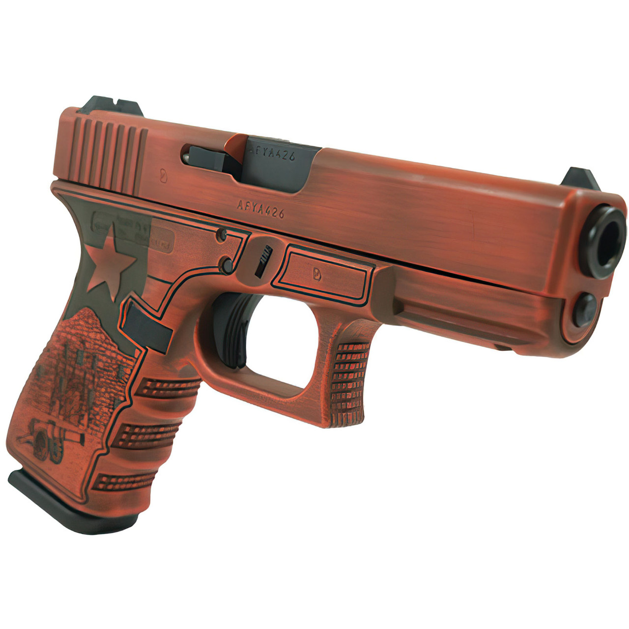 GLOCK 19 Gen 3 9mm Texas Orange Pistol UI1950203MODTXO