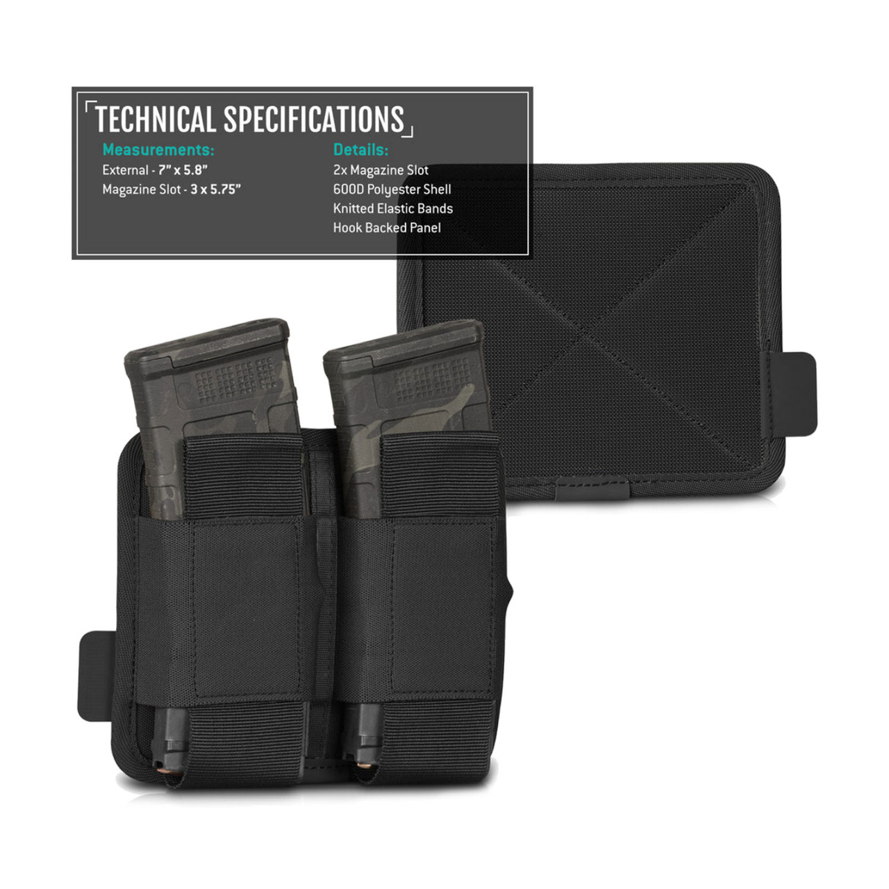 SAVIOR EQUIPMENT AR-15-AK-47 Magazine Holster MP-TNS-RIFXDOU-BK