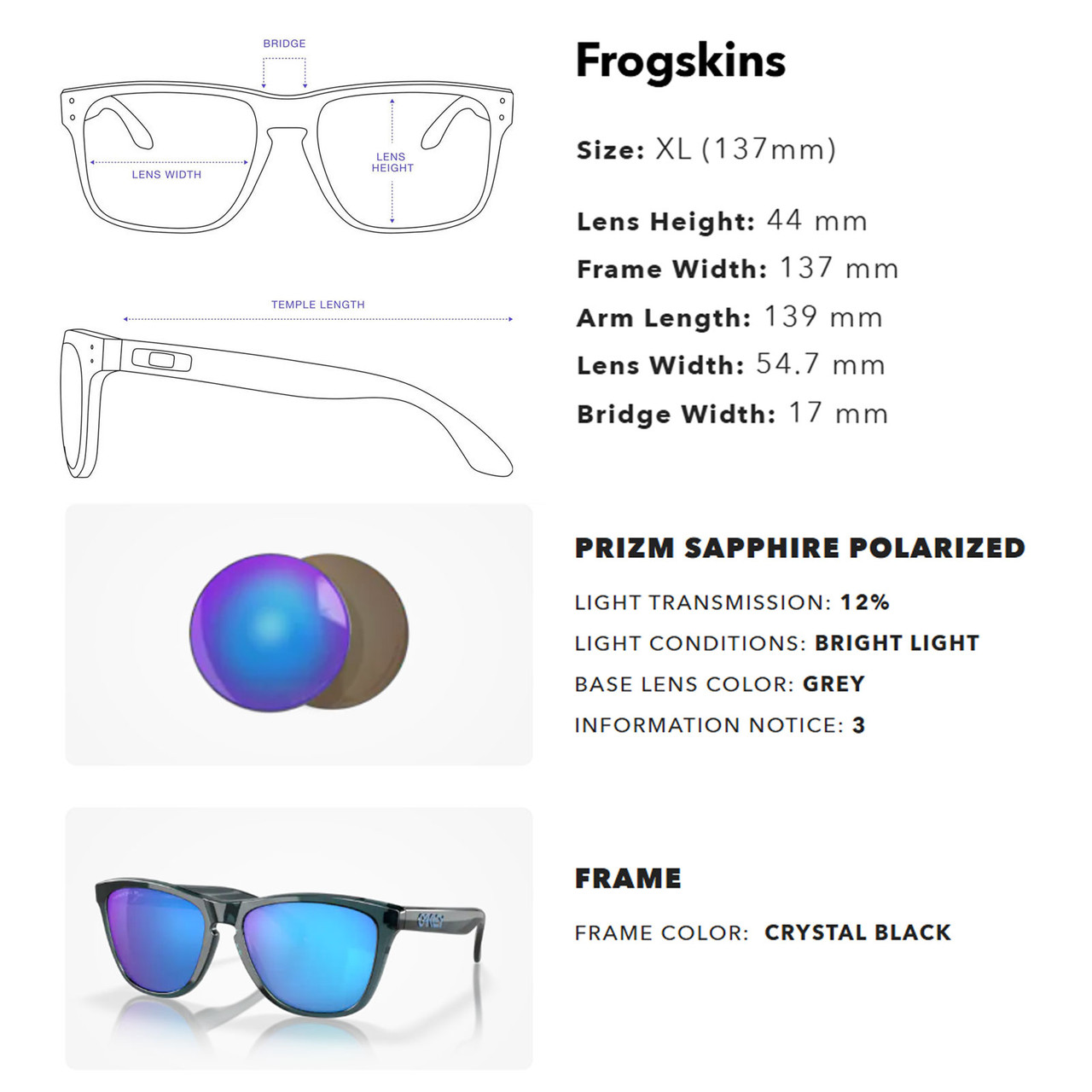 OAKLEY Men Frogskins Sunglasses OO9013-F655