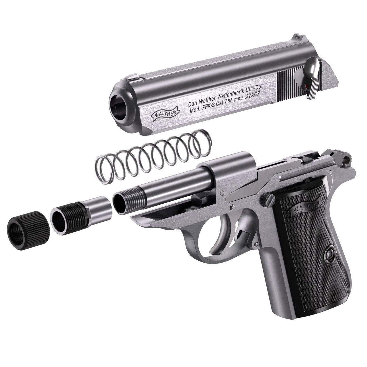 WALTHER PPK-S SD Stainless 32 ACP Pistol 4796044