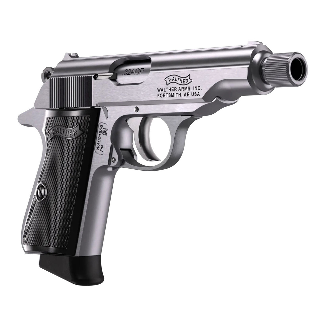 WALTHER PP SD Stainless 32 ACP Pistol 4796062