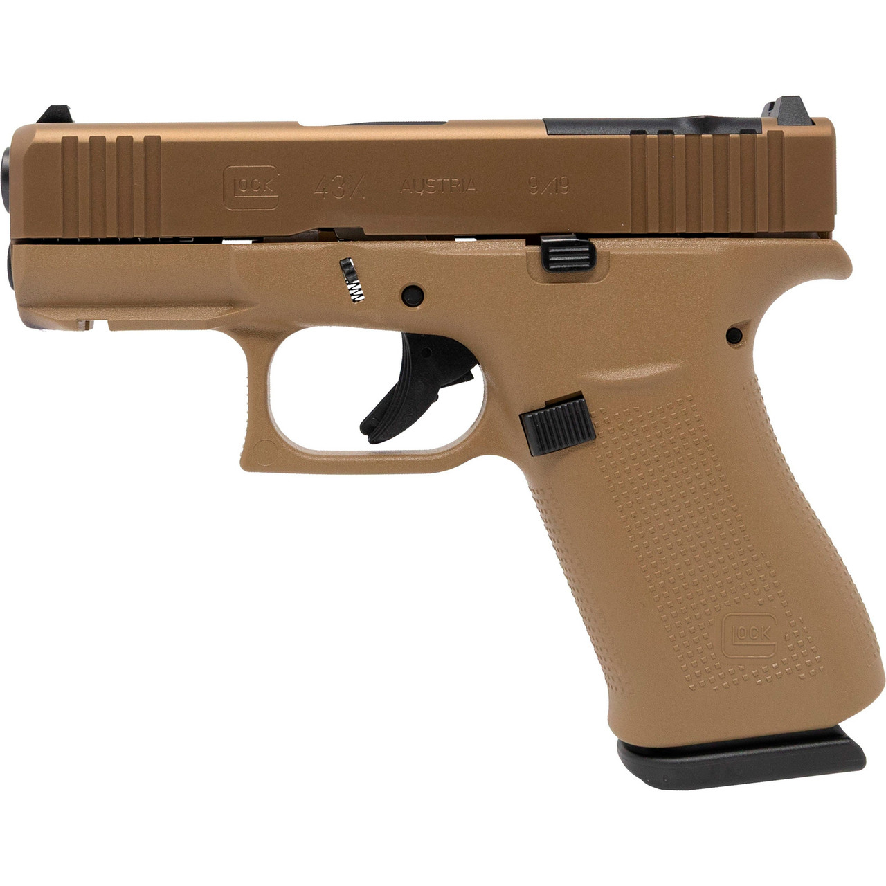 グロック GLOCK 43x MOS 9mm Coyote pistol PX435Z201FRMOSK