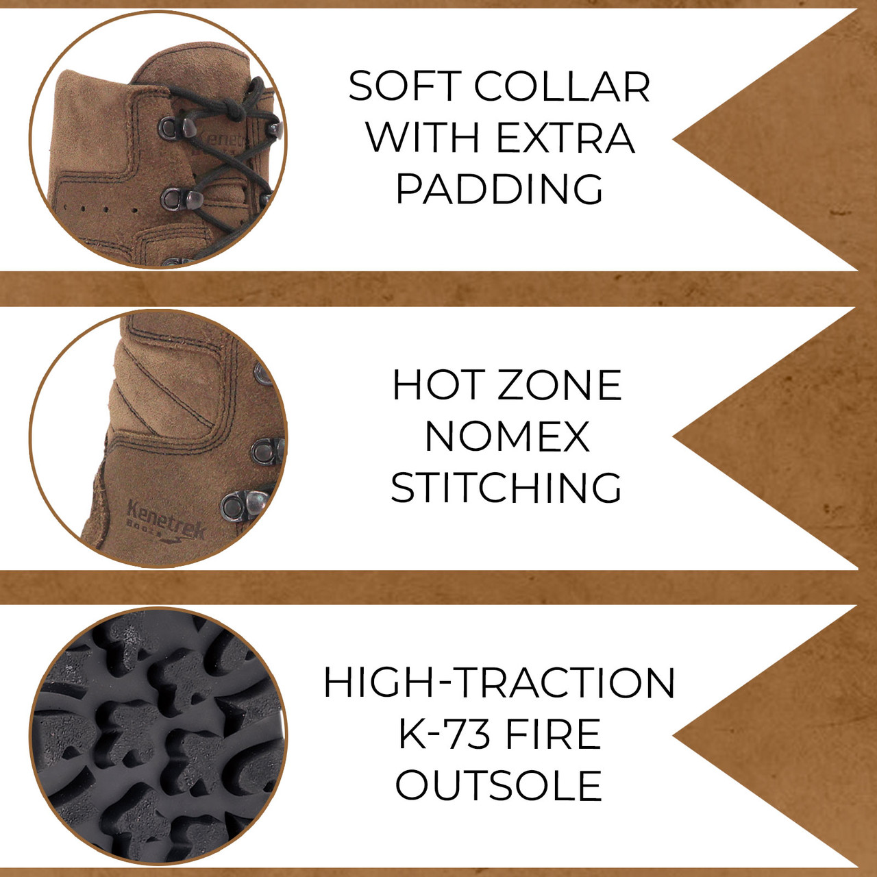 Open-box: KENETREK Wildland Fire, Color: BRN, Size: 10, Width: M