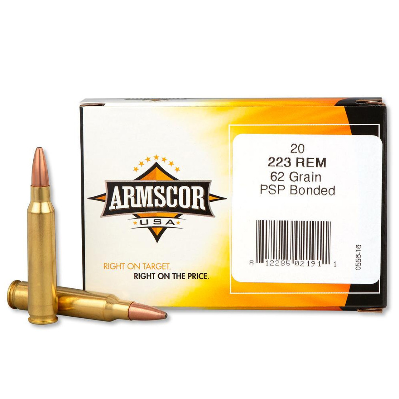 Armscor 223 Rem 62gr Bonded Psp 20rd Box Ammo Ac223 4n 