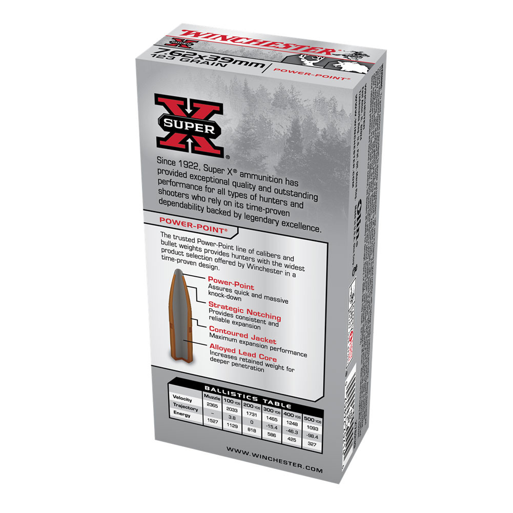 WINCHESTER Super-X 762x39mm 123Gr PP 20rd Ammo X76239