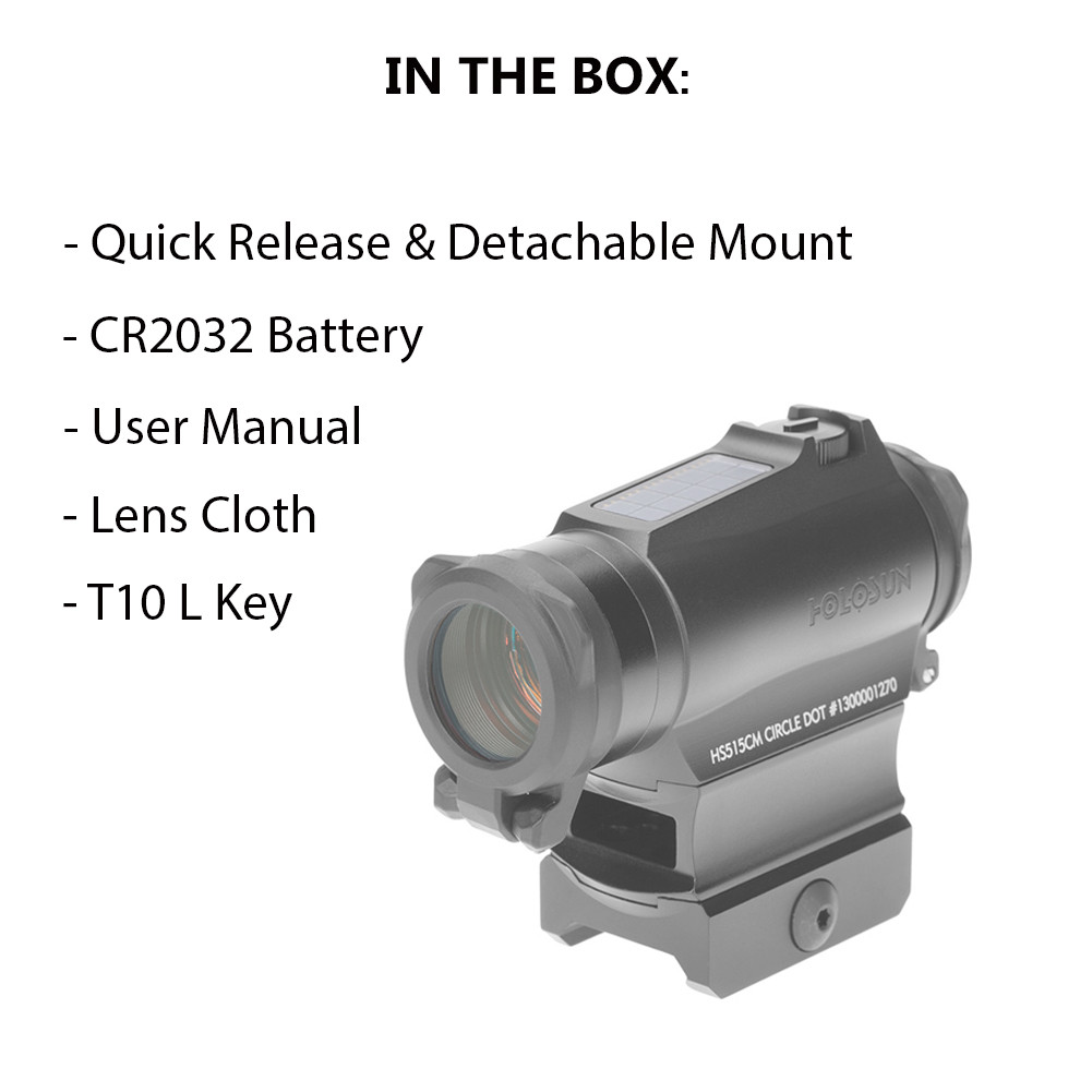HOLOSUN Military Grade Micro Red Dot Sight HS515CM