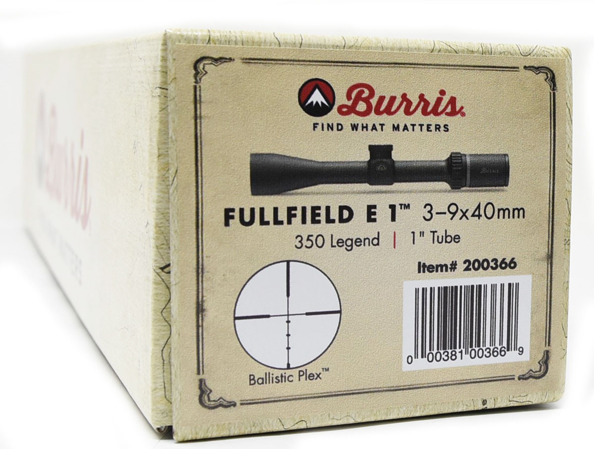 BURRIS Fullfield E1 3-9x40 350 Legend Riflescope 200366