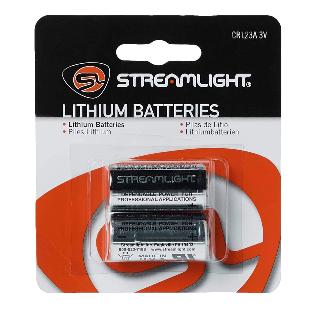 Streamlight 3v Cr123 Lithium Battery Pack 6 Pk.