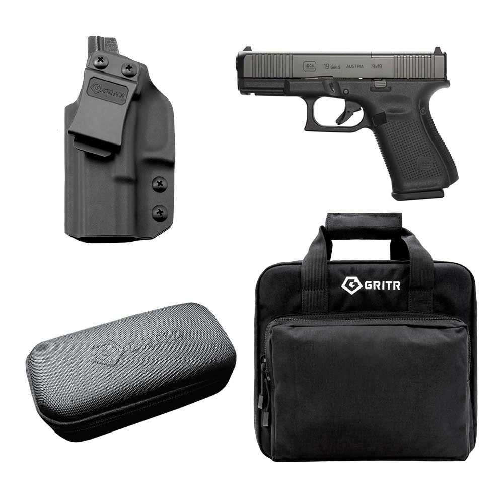 GLOCK G19 Gen5 MOS FX 9mm Pistol w/GRITR Glock 19 IWB LH Holster