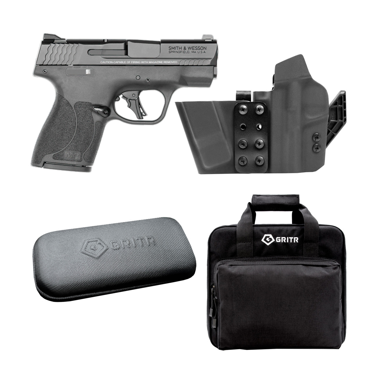 Smith & Wesson 手錠とポーチセット SMITH & WESSON M&P 9 Shield Plus Pistol, GRITR RH No Rail Holster