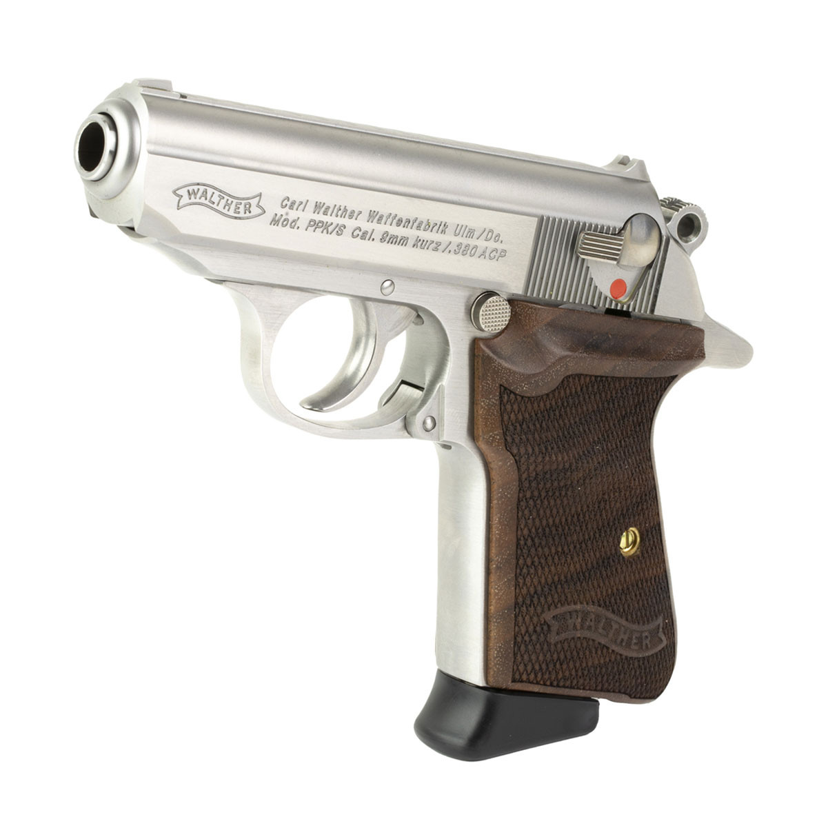 WALTHER PPK-S 380ACP Walnut Stainless Pistol 4796004WG