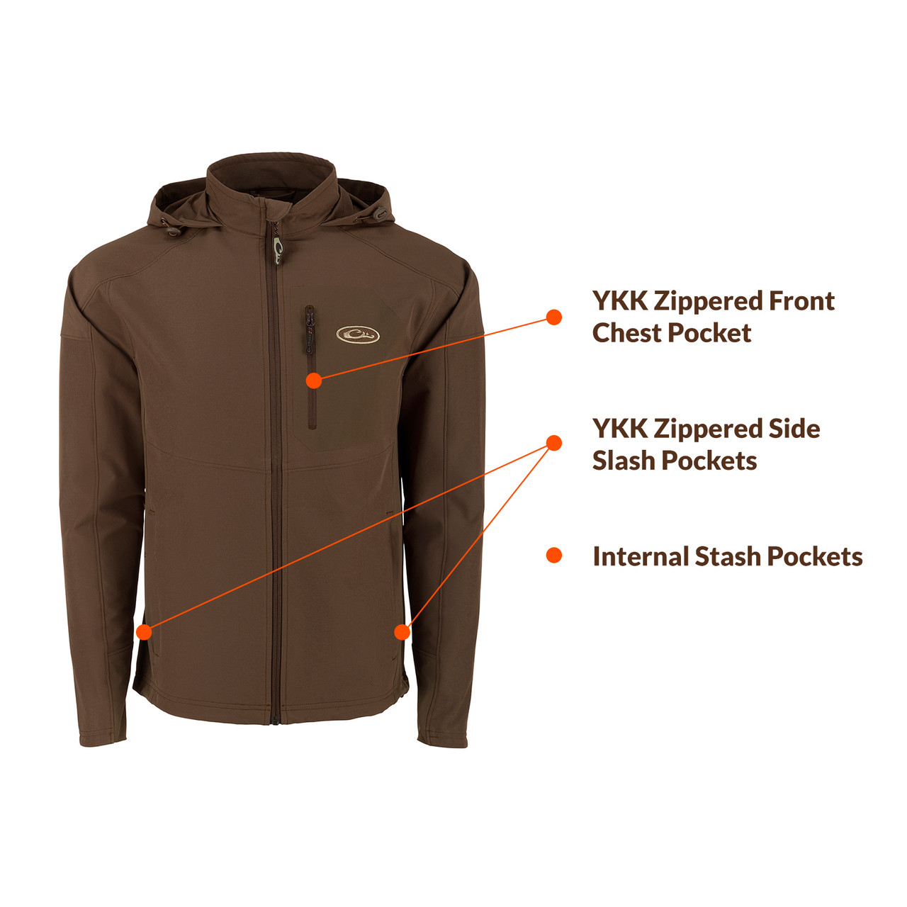 DRAKE Men Rain Brake Lightweight Jacket DS7530-DEA