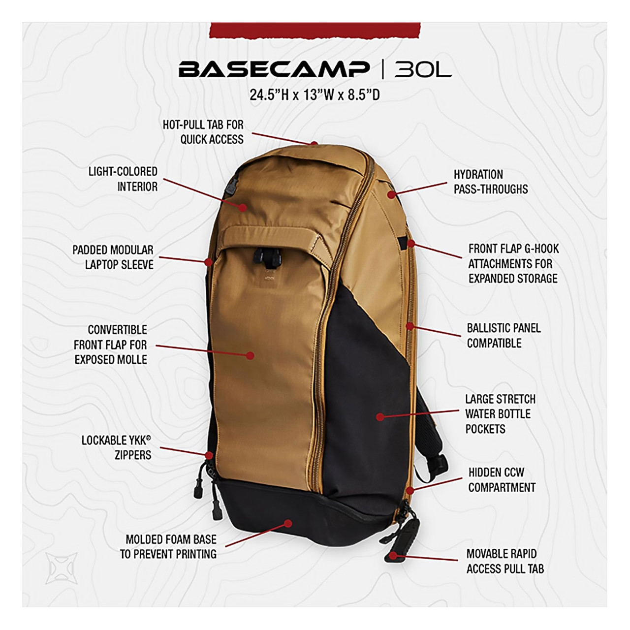basecamp half dome traveler backpack Vertx Heather Smoke Grey A new addition to their fan VERTX Basecamp Backpack F1-VTX5019-DET-IBK