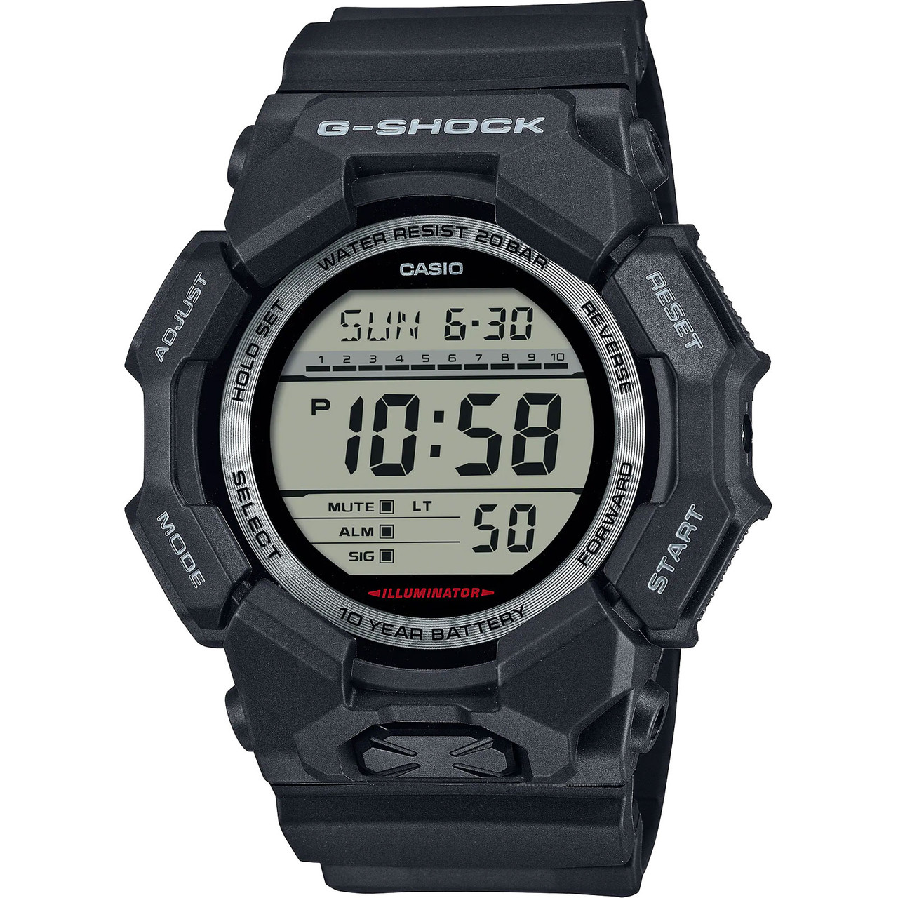 CASIO G-Shock Black Watch with Large Case GD-010-1CR