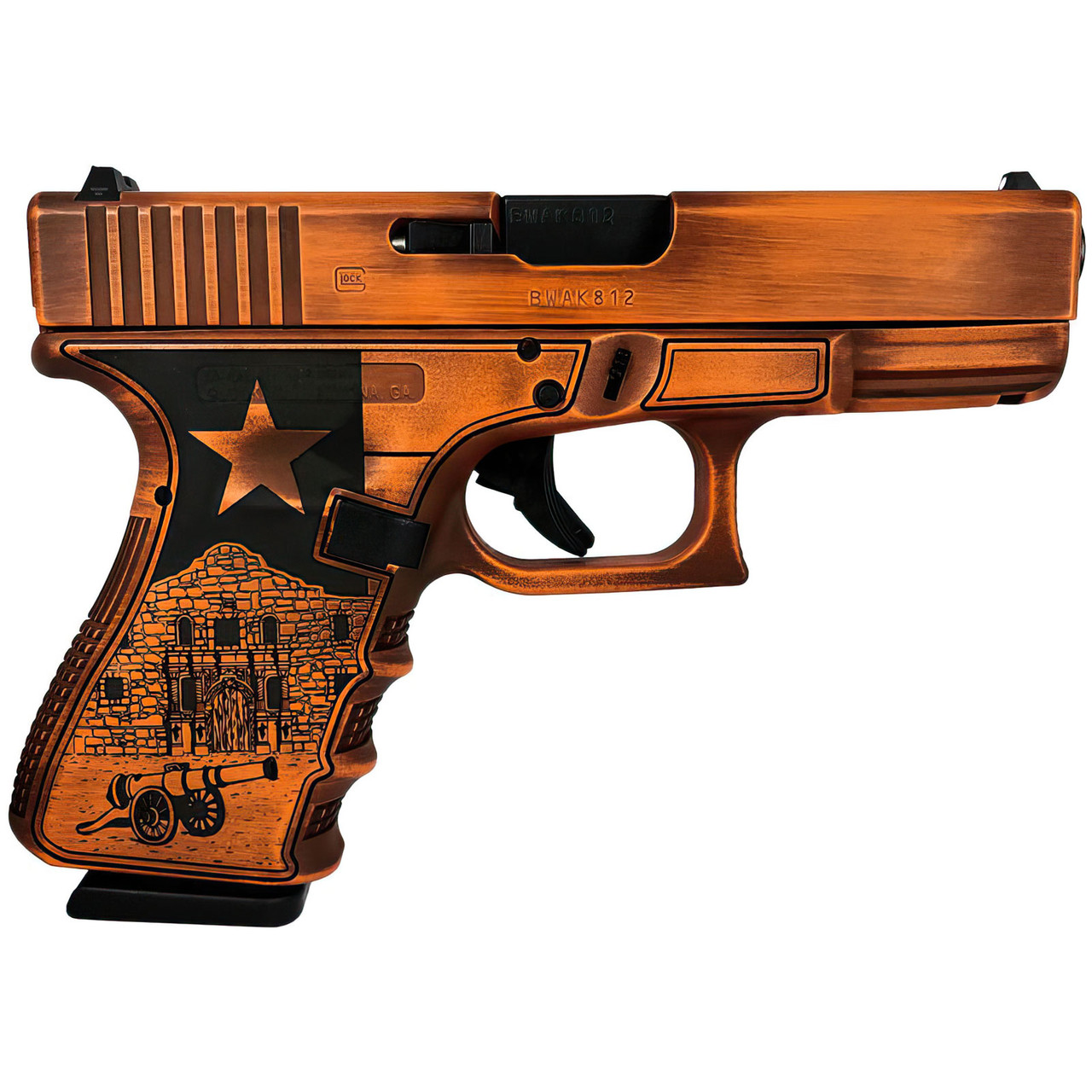 GLOCK 19 Gen 3 9mm Texas Orange Pistol UI1950203MODTXO