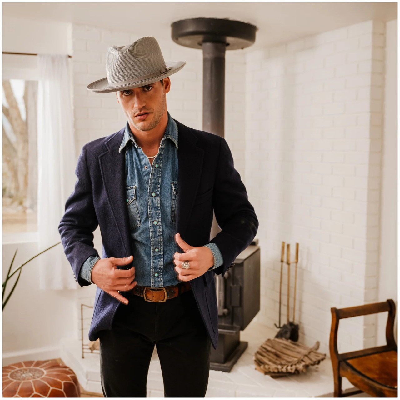 STETSON Stratoliner Straw Fedora Hat TSSTROB292472