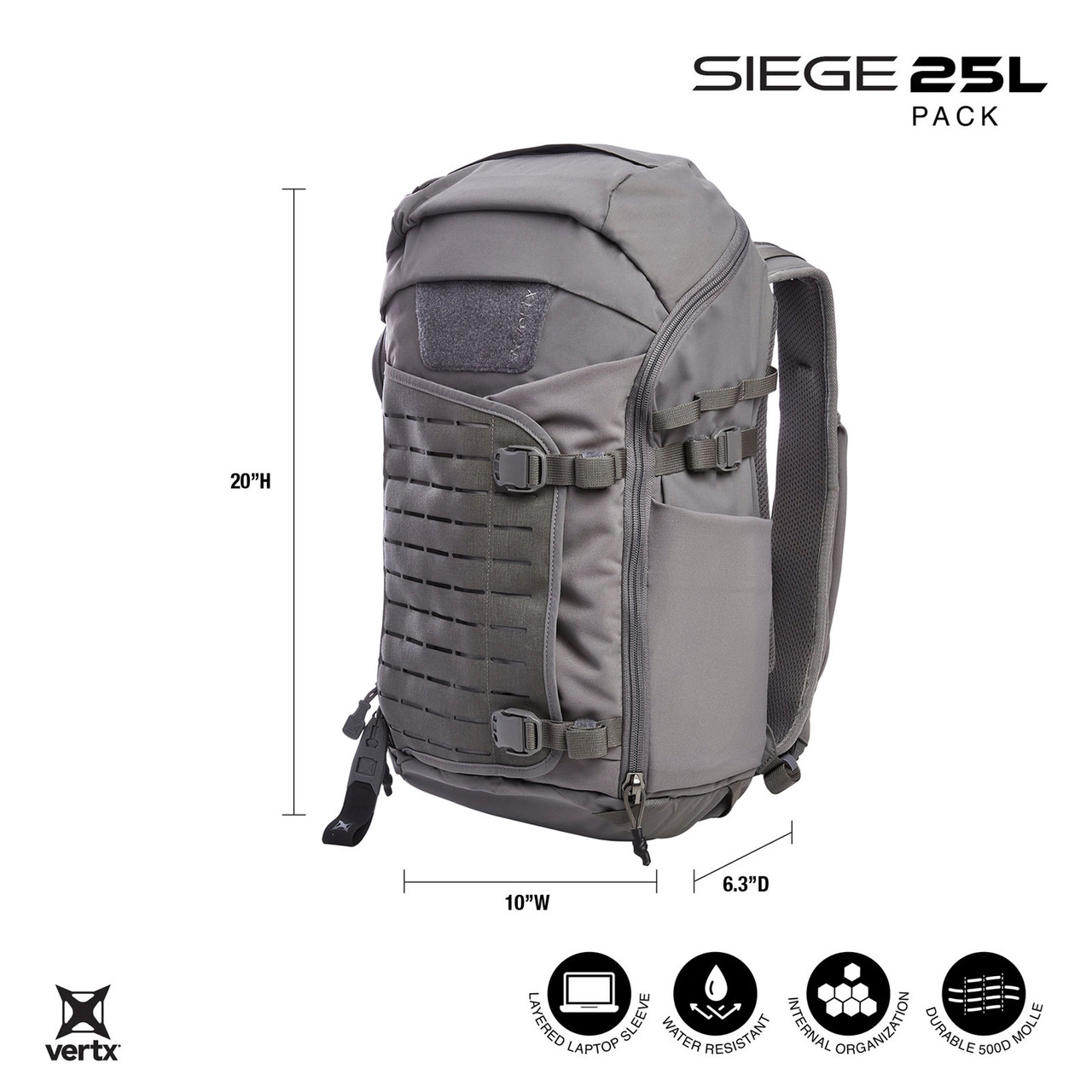 VERTX Siege 25L Tactical Sling Backpack F1-VTX5307-WGY