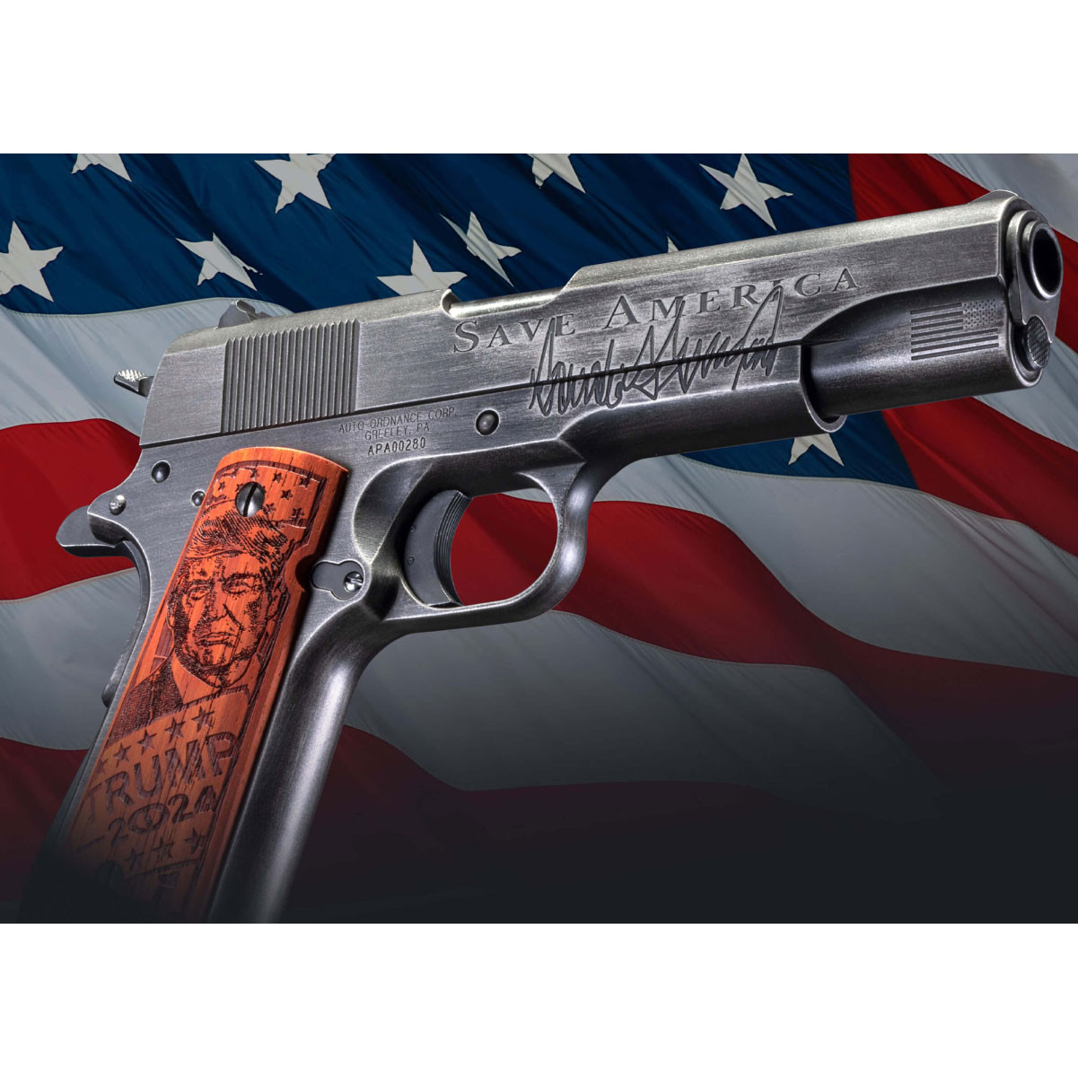 AUTO ORDNANCE 1911A1 Trump America Pistol 1911BKOC12