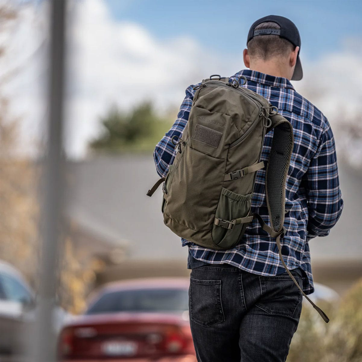 EBERLESTOCK Jacknife Military Green Backpack S1MJ