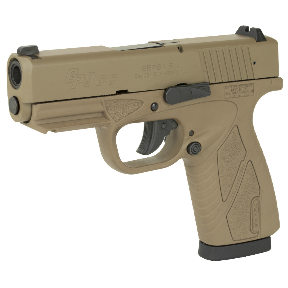 Sub5 Bp BERSA Sub-Compact BP CC 9mm 3 3in 8rd FDE Striker-Fired Pistol BP9FDECC