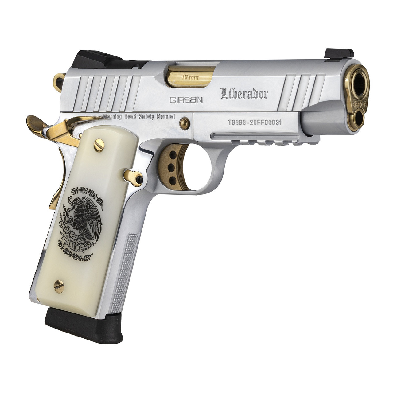 GIRSAN MC1911 C Liberador 10mm Gold/Pearl Pistol 391620