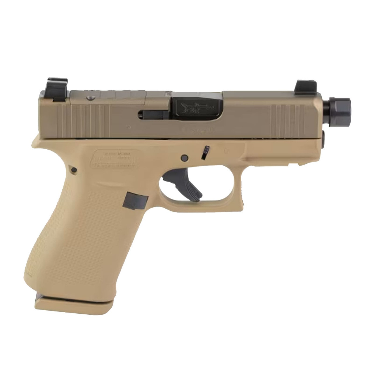 GLOCK 43X Hush Puppy 9mm FDE Pistol UX4350204FRN