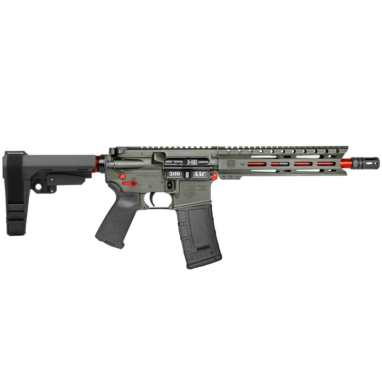 DIAMONDBACK DB15 Jungle Green Red Pistol DB196BB791