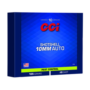 CCI Pest Control 10mm Auto #9 Shot 105 Grain 10rd Shotshells (3710)
