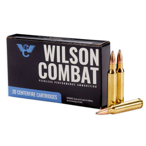 WILSON COMBAT .223 Remington 65gr Sierra GameKing Spitzer Boat Tail 20/Box Rifle Ammo (A223-65-SBT)