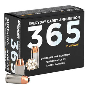 SIG SAUER 365 Everyday Carry .380 Auto 90gr V-Crown JHP 20/Box Handgun Ammo (E380A1-365-20)