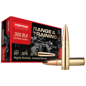 NORMA USA 300 Blackout 147gr 20rd/Box Ammo (601801709)
