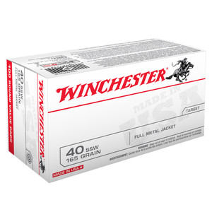 WINCHESTER USA 40SW 165Gr Full Metal Jacket 100rd/Box Ammo (USA40SWVP)