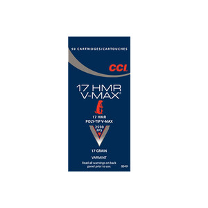 CCI Speer V-Max 17 HMR 17 Grain Poly Tip Ammo, 50 Round Box (49)
