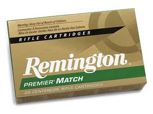 REMINGTON Premier Match 308 Win. 175 Grain BTHP Ammo, 20 Round Box (RM308W8)