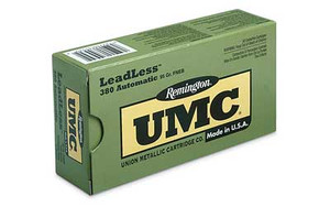 REMINGTON UMC 380 ACP 95 Grain FMJ Ammo, 250 Round Box (L380APA)