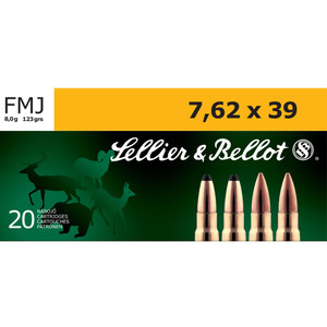 SELLIER & BELLOT 7.62x39 124Gr FMJ Rifle Ammo (SB76239A)