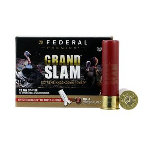 FEDERAL Grand Slam 12Ga 3.5in 2oz #4 Shot 10rd Box Shotshells (PFCX139F4)