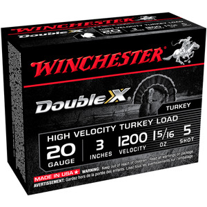 WINCHESTER Double X Turkey 20Ga 3in #5 1.31oz 10rd Box Bullets (STH2035)