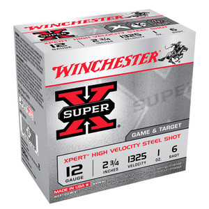 WINCHESTER Super-X Xpert 12Ga 2.75in #6 Shot 25/250 Shotgun Shells (WE12GT6)