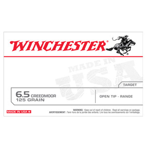 WINCHESTER USA 6.5mm Creedmoor 125Gr Open Tip 20rd Box Rifle Ammo (USA65CM)