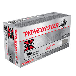 WINCHESTER Super-X .38 Special 158Gr LRN 50rd Box Ammo (X38S1P)