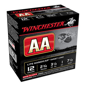 WINCHESTER AA 12Ga 1oz 2.75in #7.5 Lead Shot 25rd Box Shotshells (AAHLA127)